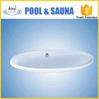 CE approved Acrylic one person drop-in bathtub with led light